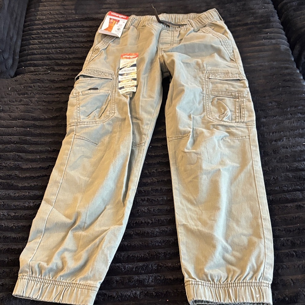 Wrangler Kids' Casual Cargo Pants in Tan
